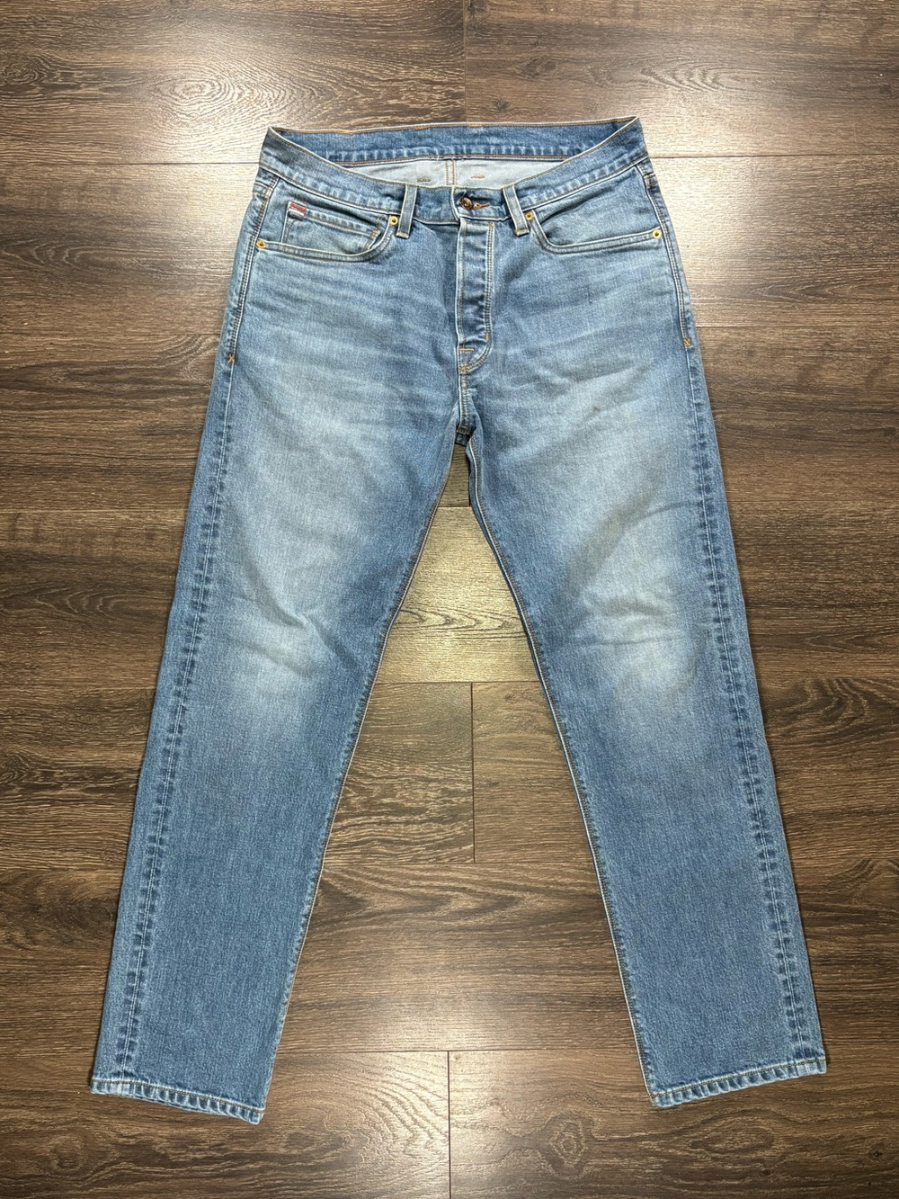 Wies Made Sam Button Fly Men's Light Blue Denim Jeans 33x30